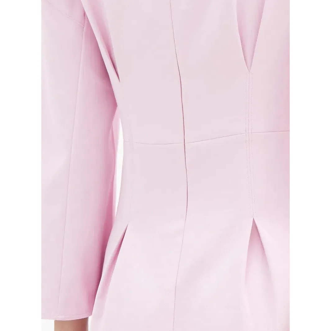 TIBI Lace-Up Crepe Midi Dress‎ Purple Lilac Size 8 - Image 5