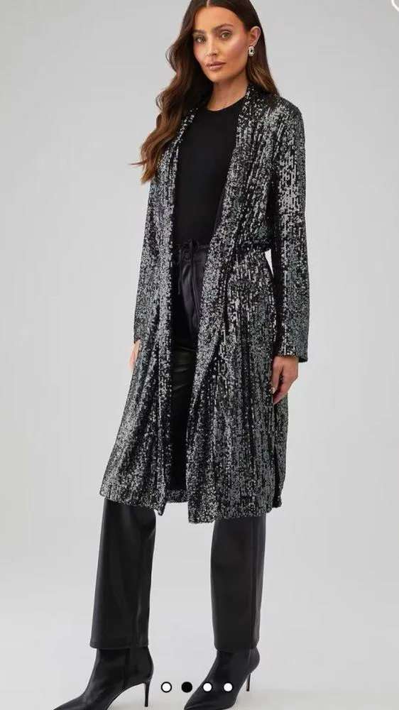 Steve Madden Women’s Show Stopper Duster - Silver Gunmetal - Image 2