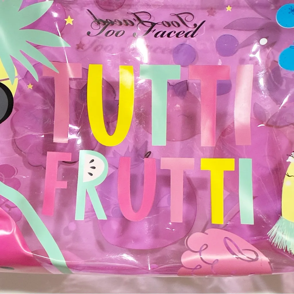Too Faced Tutti Frutti Collection Tote Bag Limited Edition Clear Vinyl Tote Bag Pink - Image 2