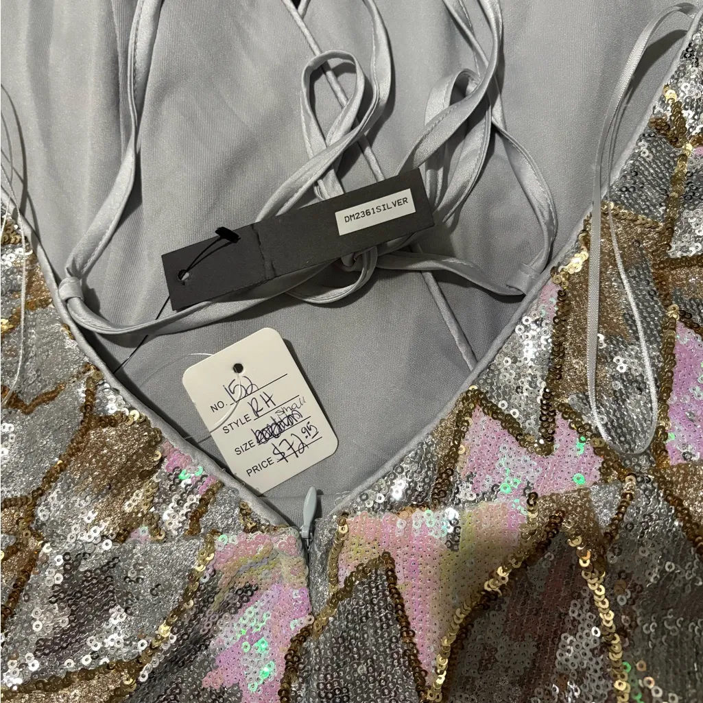 Miss Avenue Metallic Sequin Romper - Image 5