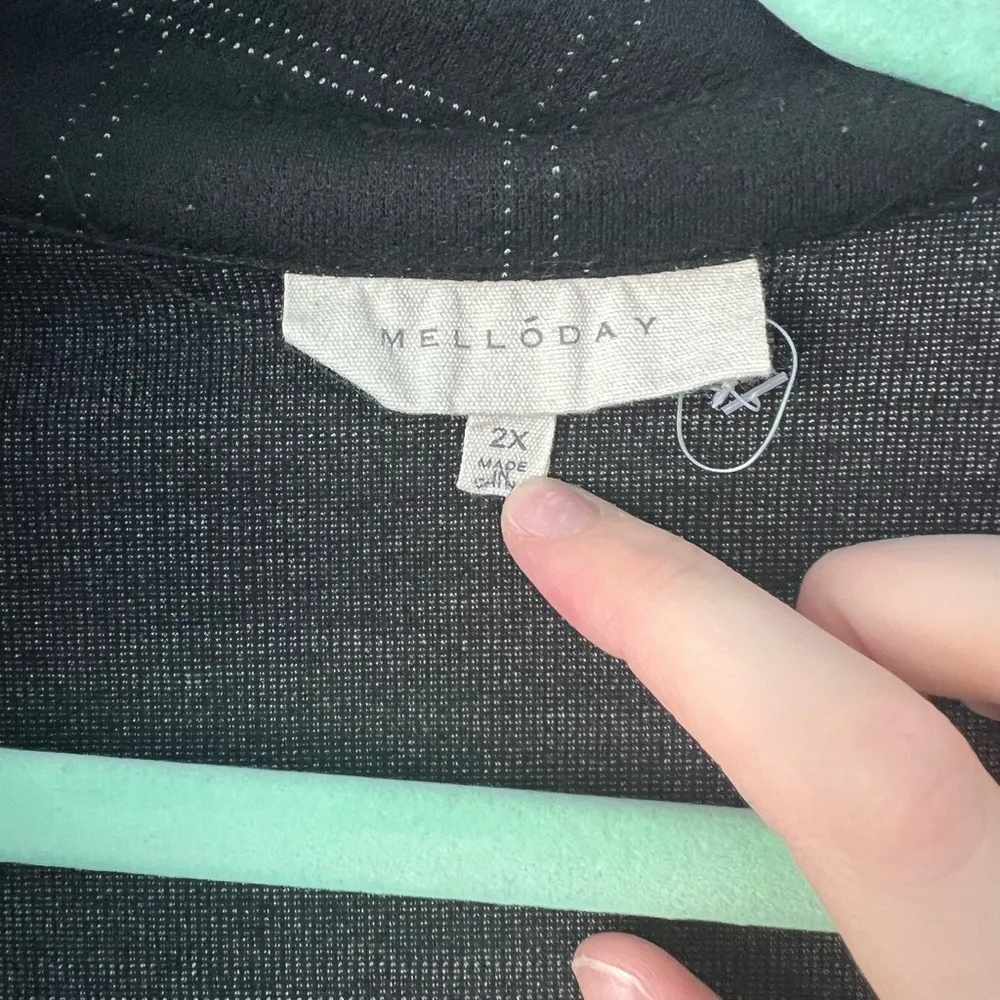 MELLODAY  Windowpane Notch Collar Longline Vest - Image 3