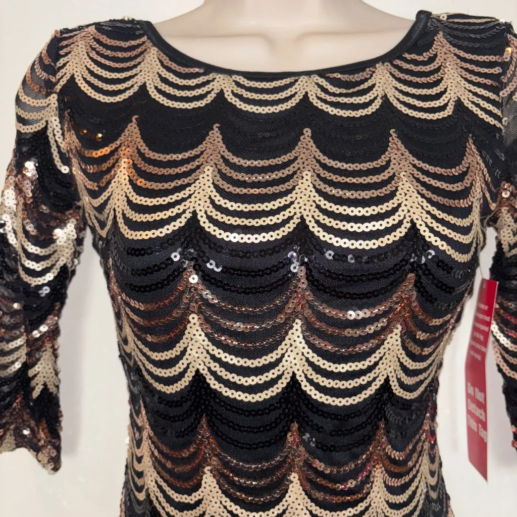 NEW with Tag Crystal Doll Fashion Sequin Body Corn Dress Size S - Image 3