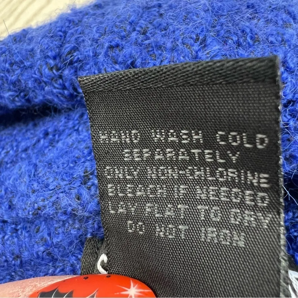 Steve Madden Women's Cloud Knit Faux-Fur Pom Pom Beanie OS Cobalt Blue $32 - Image 5