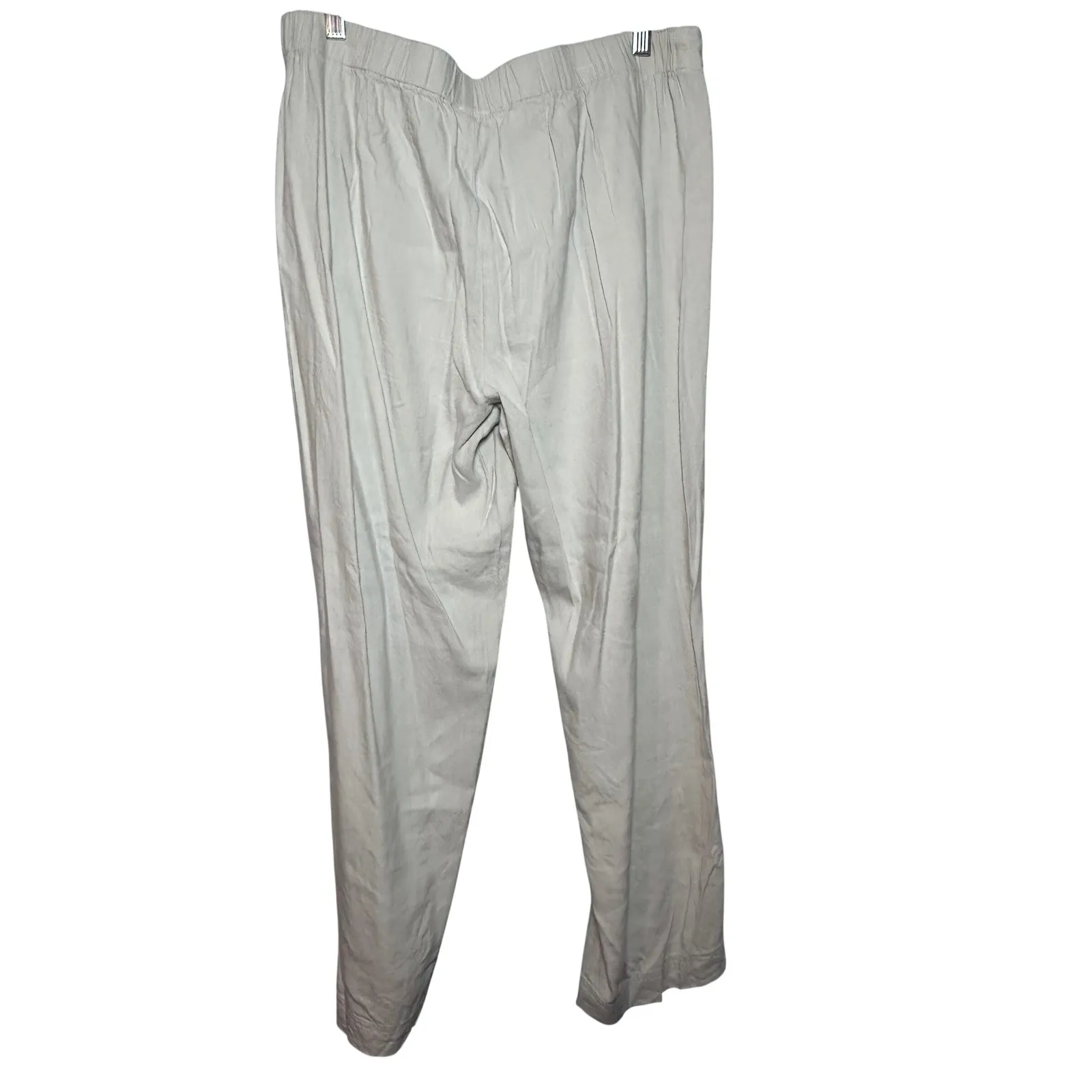 J.Jill Linen Stretch Pants Womens Sz 12 Beige Casual Elastic Waist Lightweight - Image 3