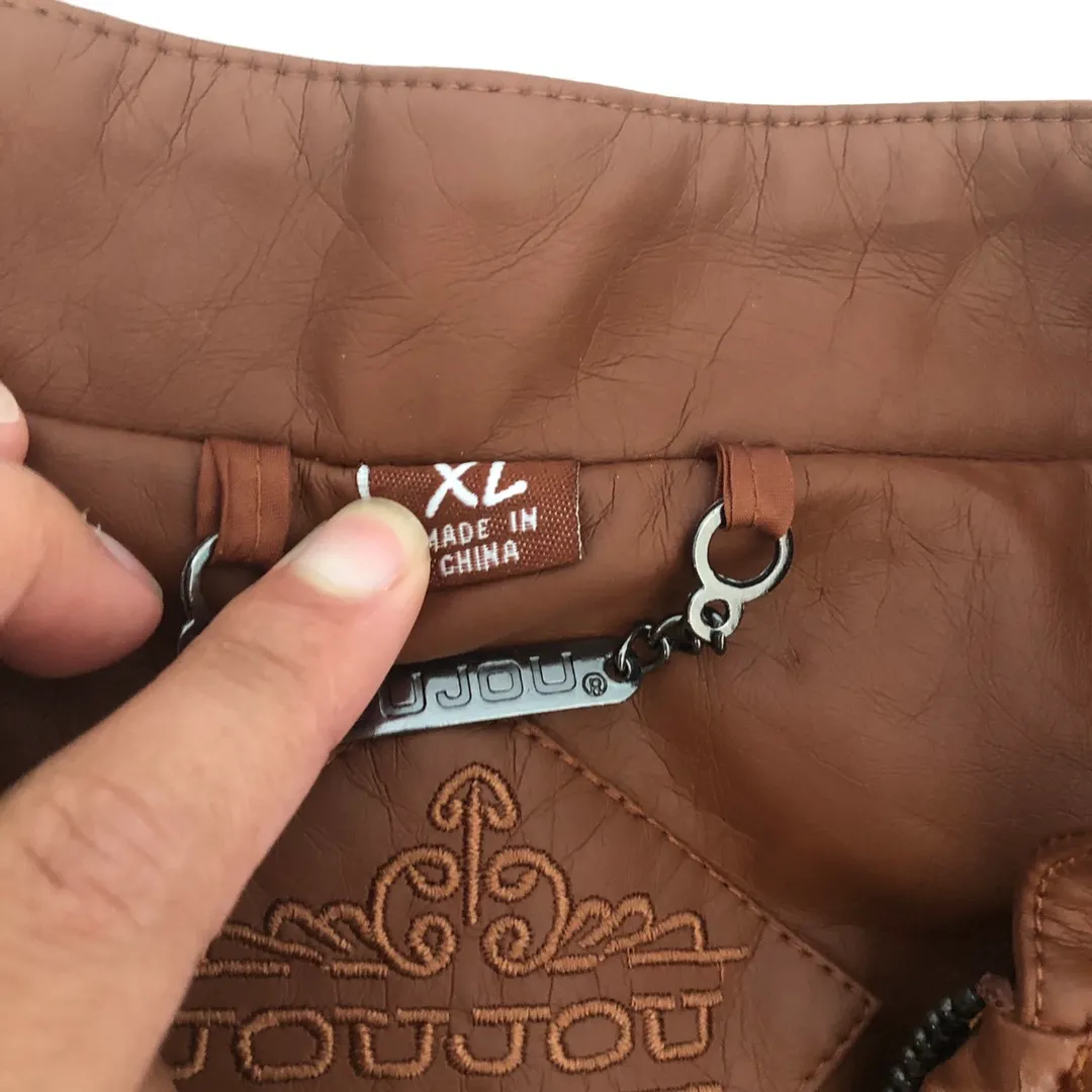 Leather Jacket Brown Size XL - Image 7