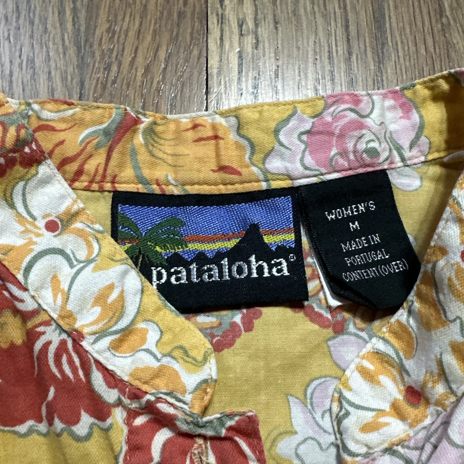 Vintage Patagonia Pataloha Shirt Women's SZ M Yellow Floral Y2K Button COTTON - Image 3