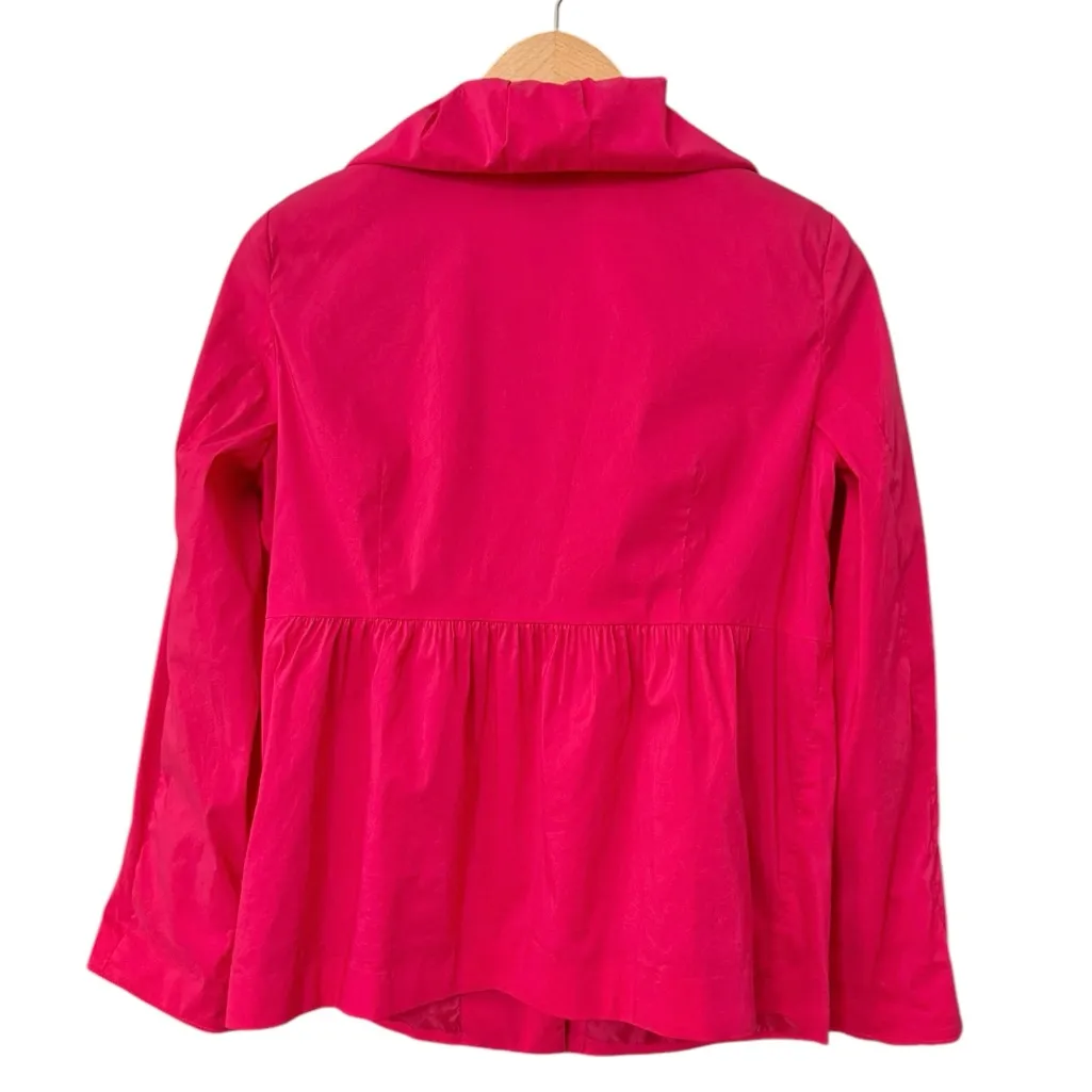 AGB Pink Babydoll Button Up Lightweight Coat Jacket Peter Pan Collar Size 12 - Image 2