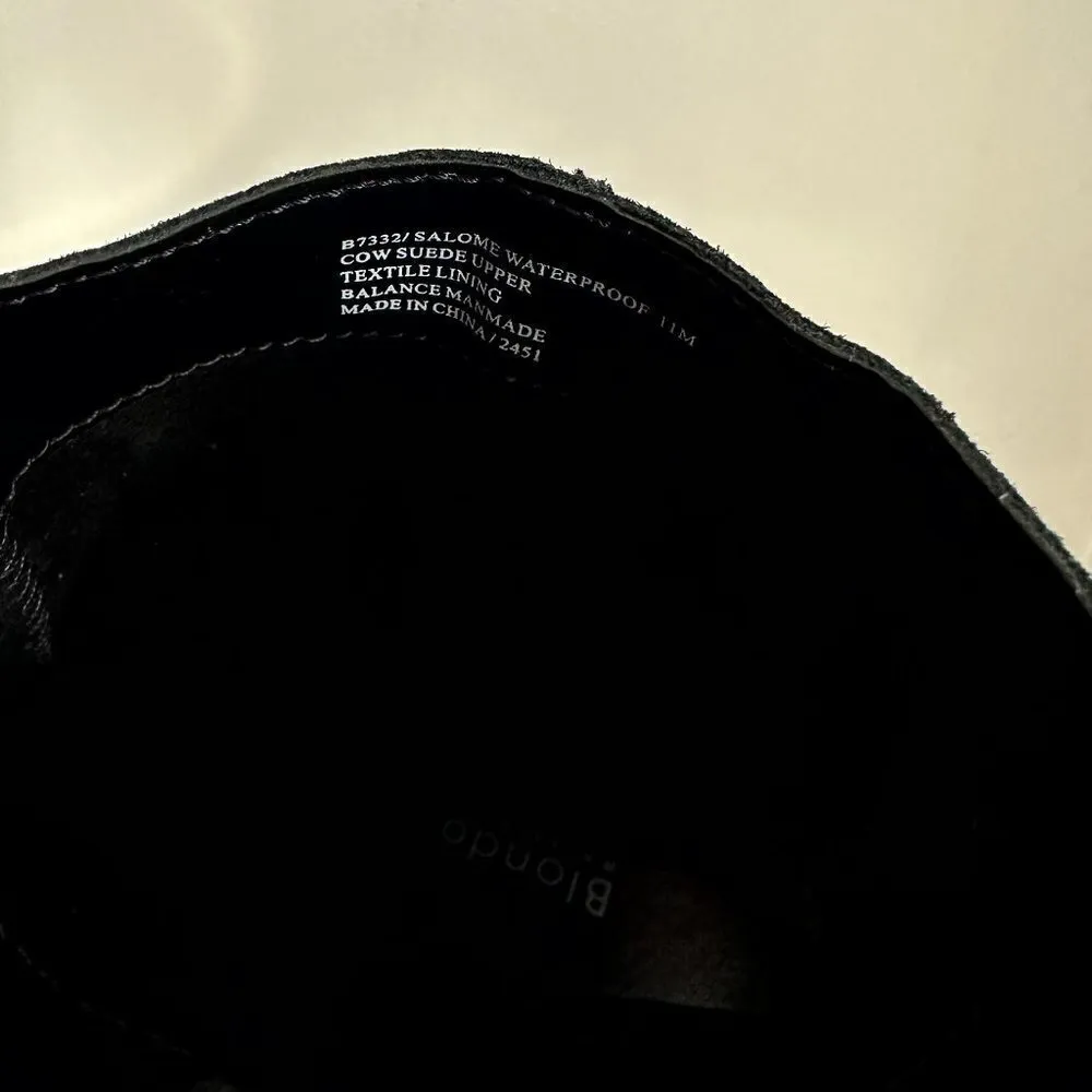 BLONDO Salome Waterproof Bootie in Black Suede Size US 11 NWT - Image 9