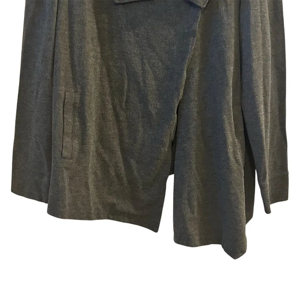 Kensie Women's Asymmetrical Cardigan Jacket Gray XL Long Sleeve Casual - Image 2
