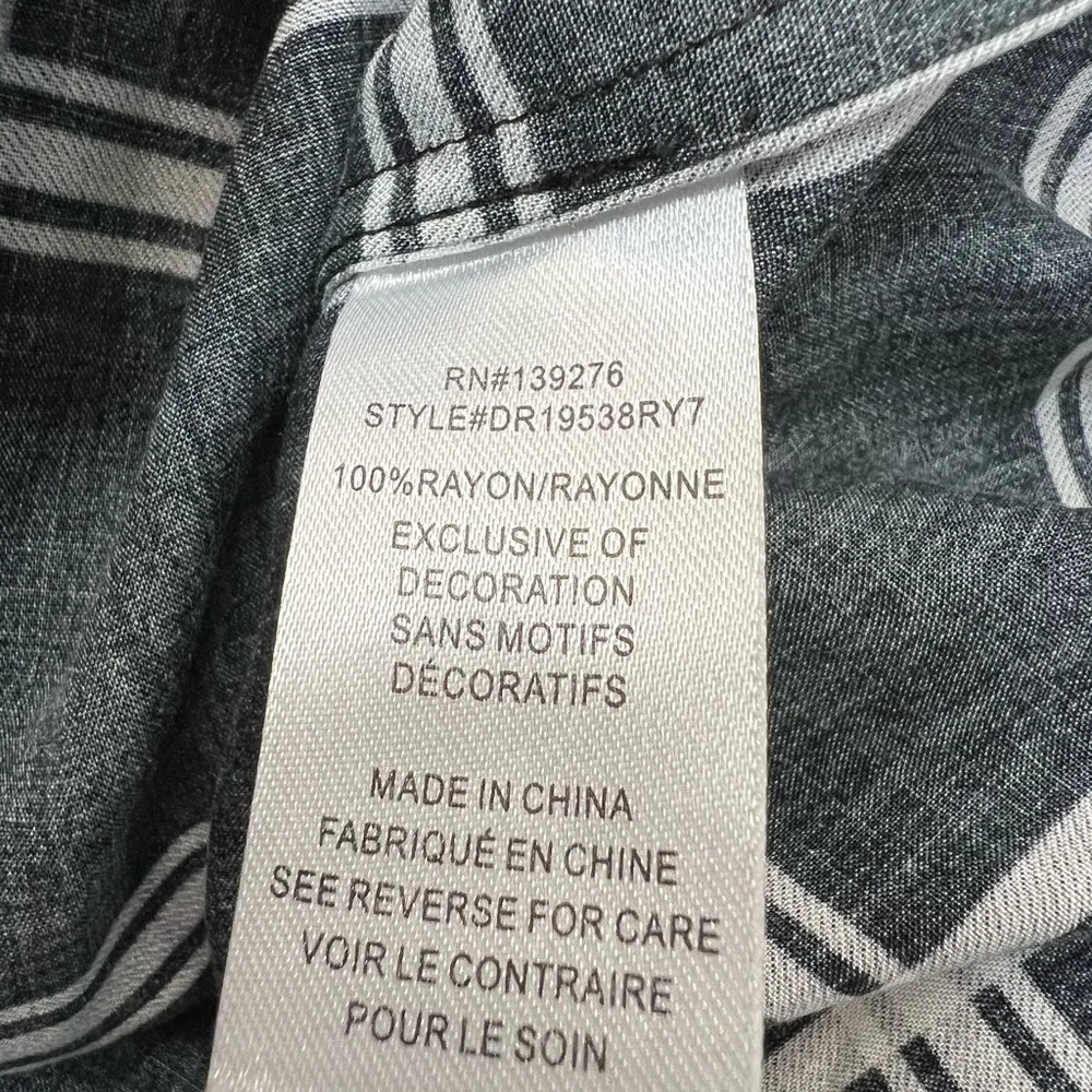 DR2 Plaid Western Roll Tab Long Sleeve Blouse With Back‎ Button Accent Black Size L - Image 7