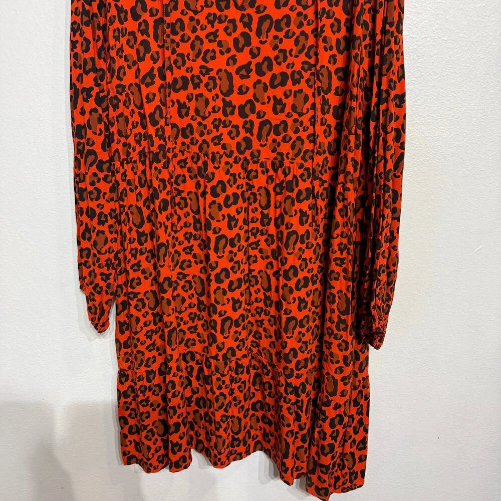 Grace Atwood The Drop Red Leopard Print Mini Shift Dress Sz 2X - Image 4
