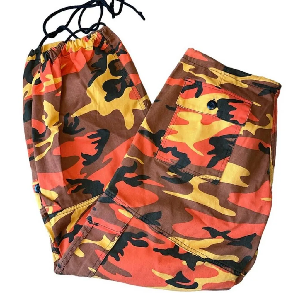 Zumiez Rothco Orange Camo Cargo Pants Size Small - Image 6