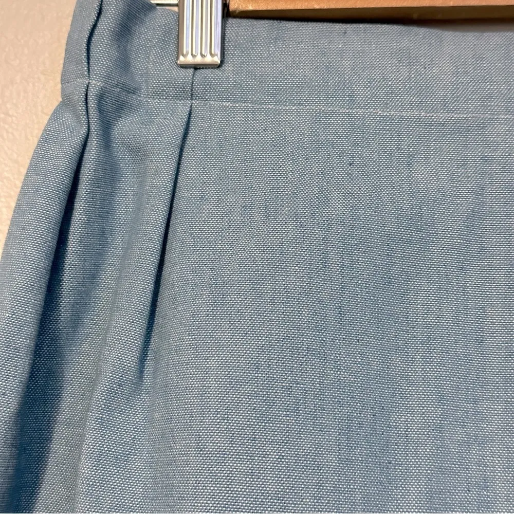 Vintage handmade chambray toyland holiday‎ Christmas skirt (small?) Blue - Image 4