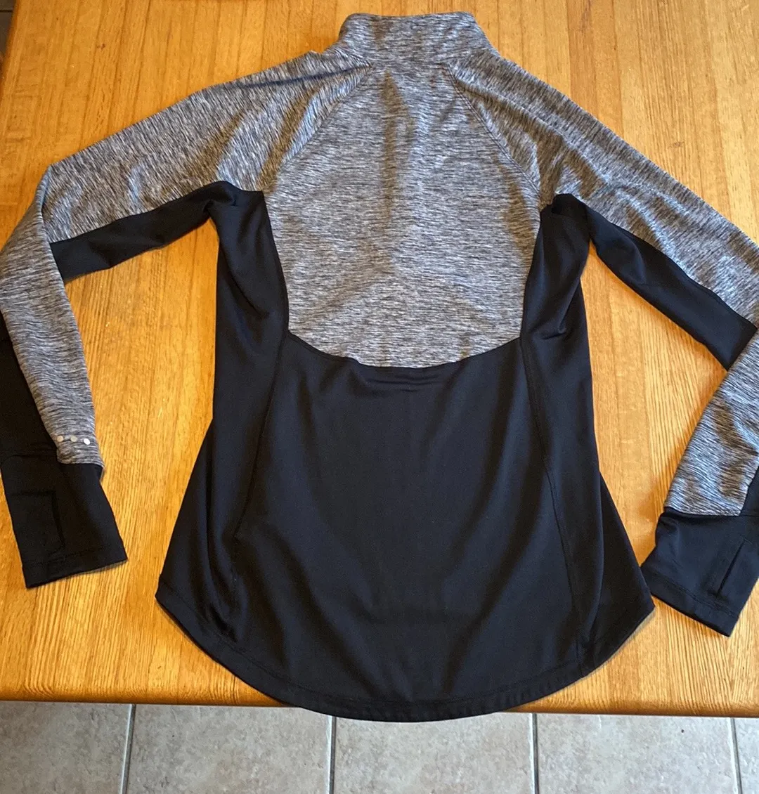 Womens Athletic Running Stretch Quarter Zip Jacket - Image 4