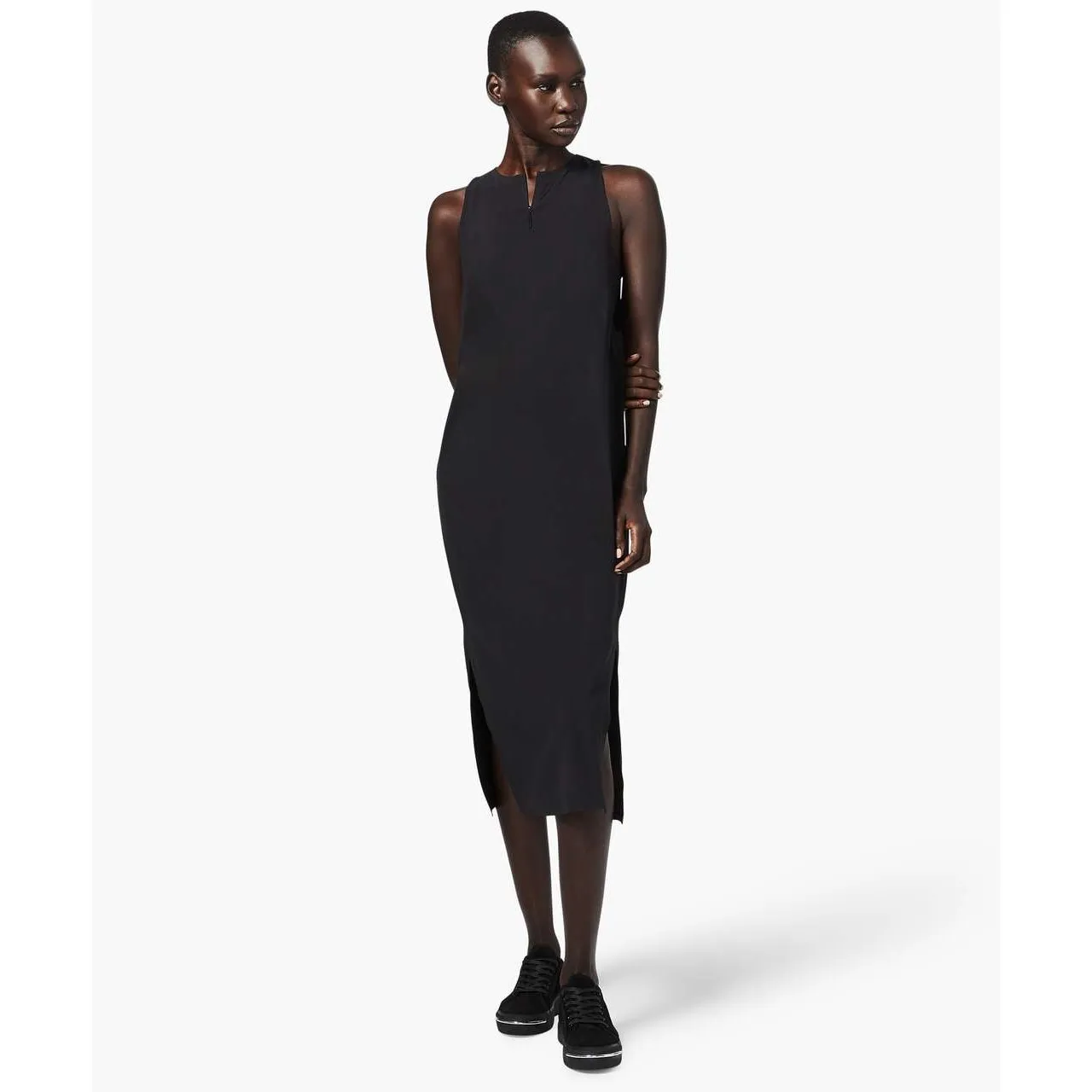 Lululemon The Lab Lahar Midi Dress Black Size Small Sleeveless Swift Zip Size M - Image 9