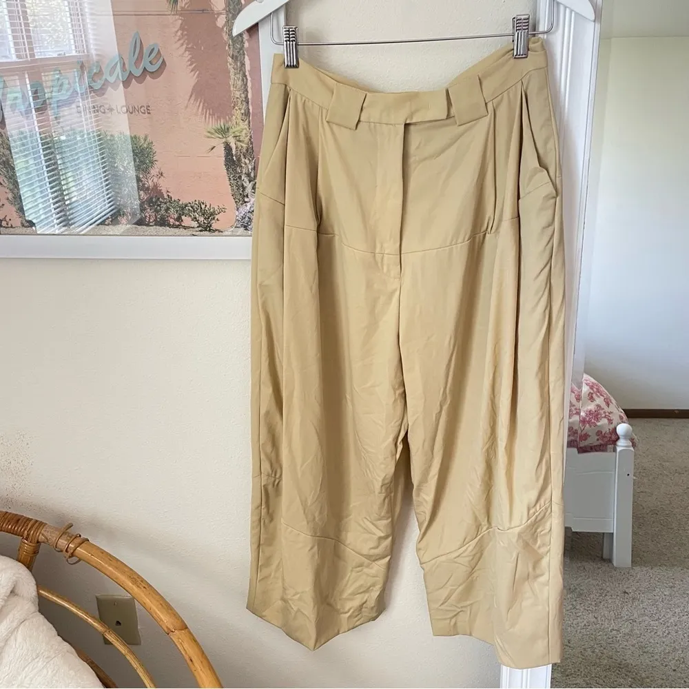 Rachel Comey Hemmed Wide Leg Butter Yellow Pants in Size 8 - Image 2