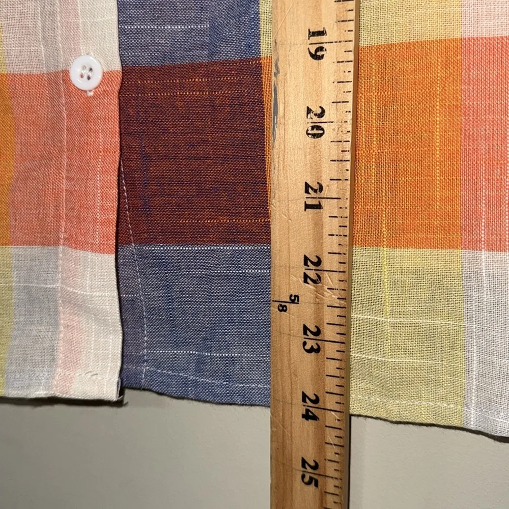 EMERY ROSE women’s size small button front multicolored Plaid Button - Image 2