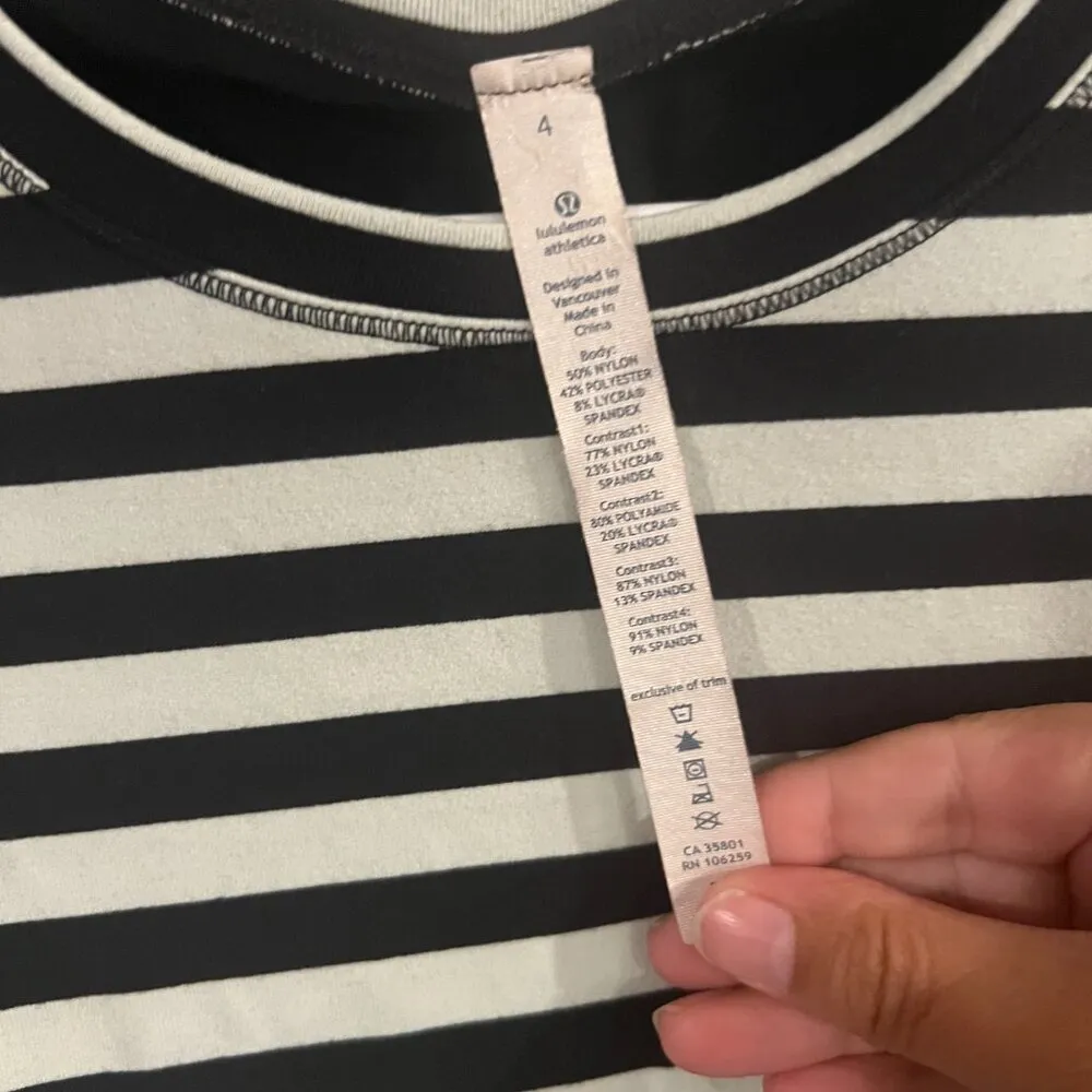 Lululemon striped long sleeve top size 4 - Image 7