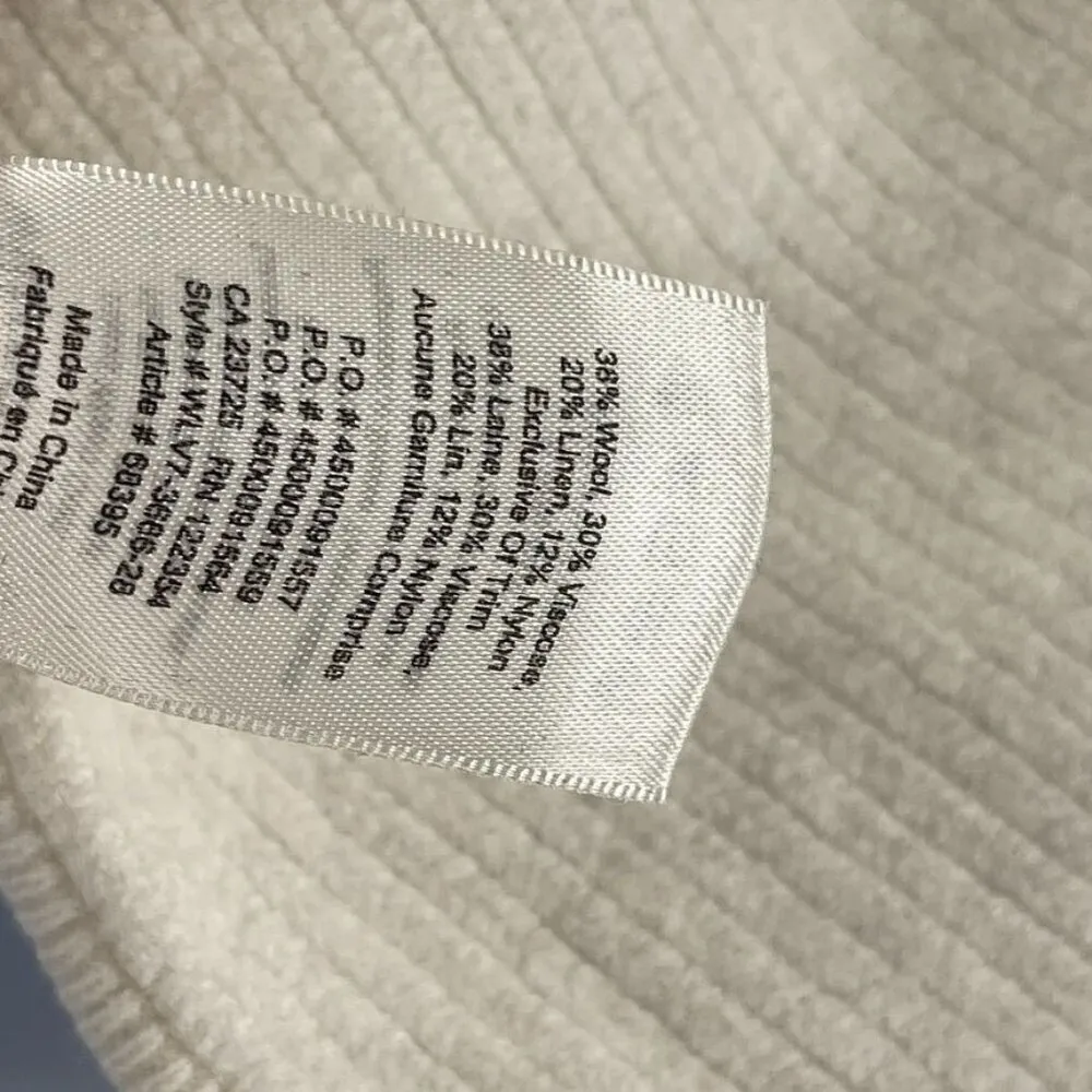 Aritzia Wilfred Free Cropped Turtleneck Wool Ribbed Sweater Crop Top Small - Image 6