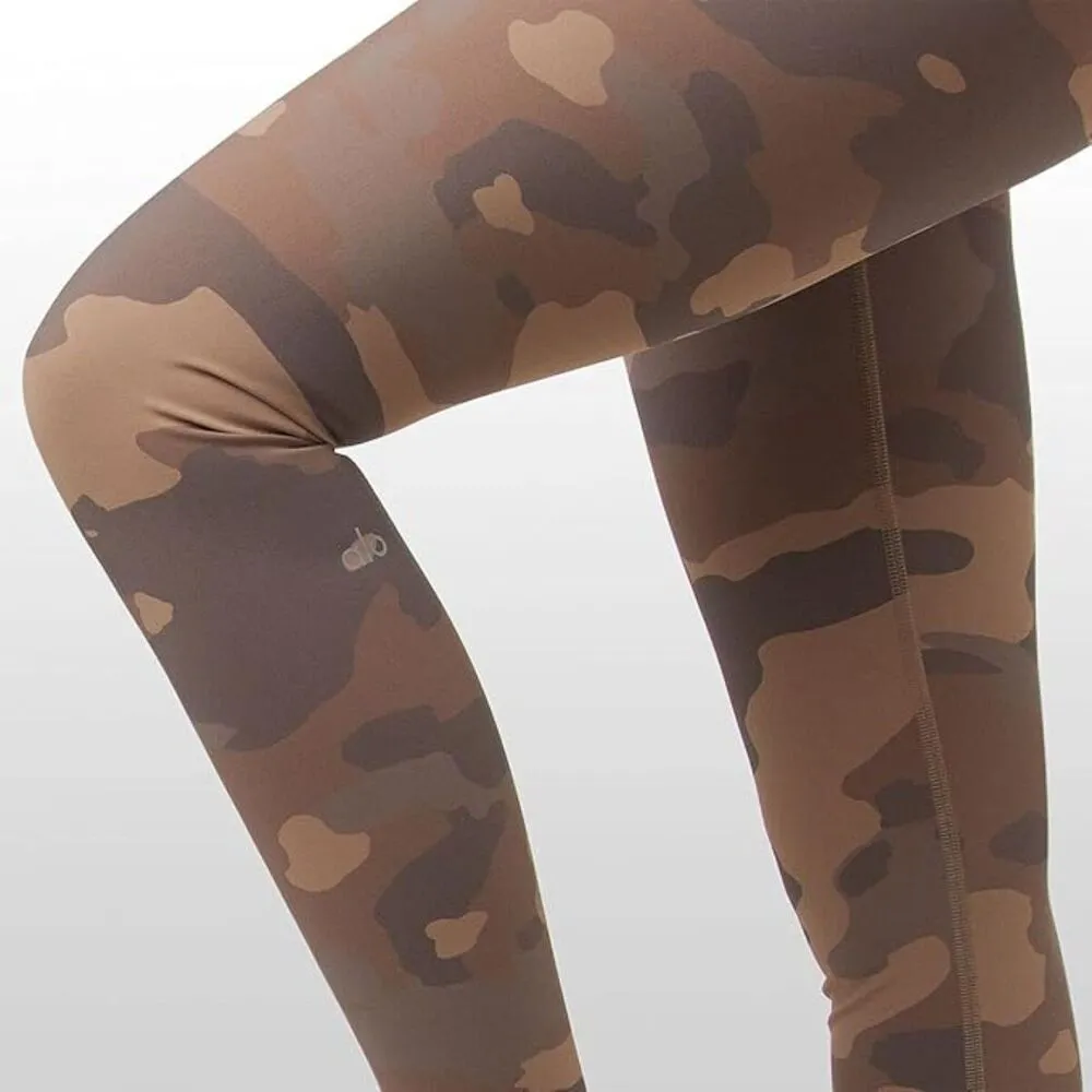 Alo Yoga High Waist Vapor Legging Brown Camouflage Print Size Small - Image 3