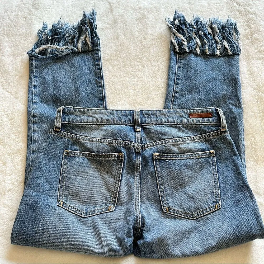 Pilcro and Letterpress Hyphen Fringe Bottom Jeans Women’s Size 26 - Image 11