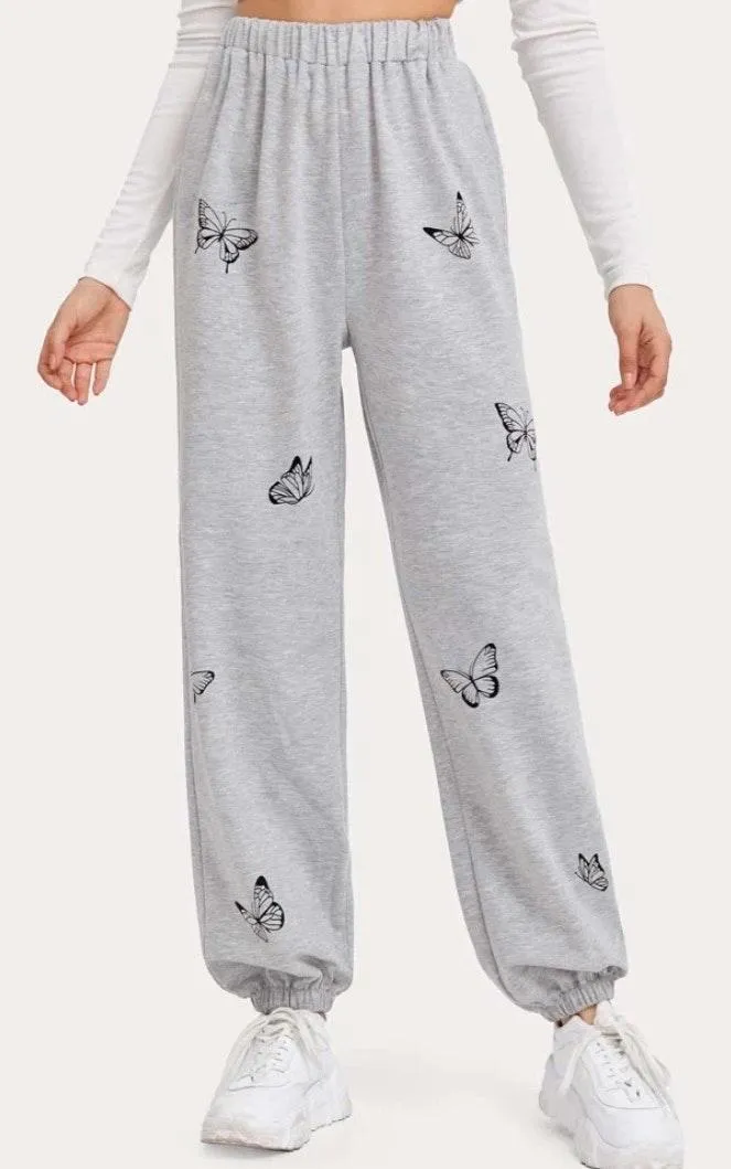 Gray Butterfly Sweatpants - Image 3