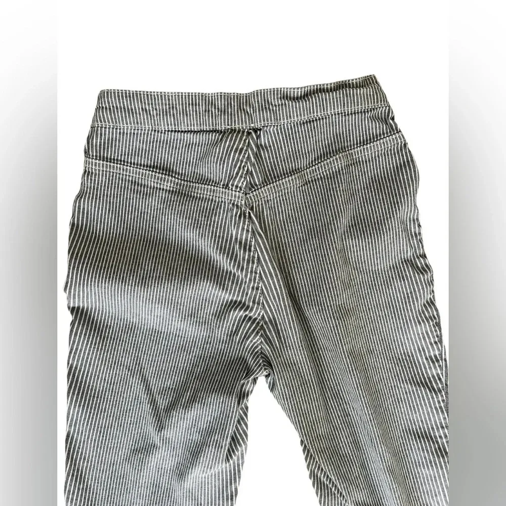 Ladies Free People Gray/White Stripe Denim Jogger, Size 25 - Image 5