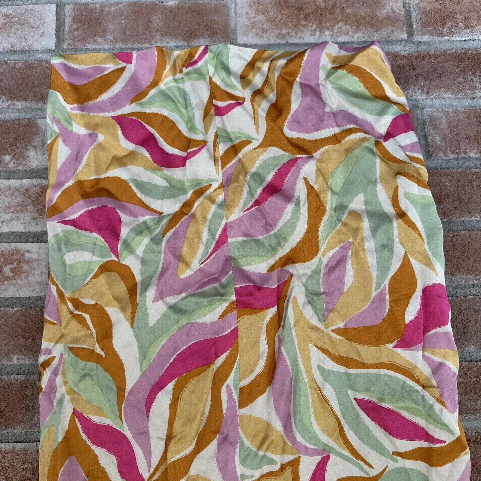 ASTR The Label Loretta Abstract Print Midi Wrap Skirt Small Pastel - Image 9