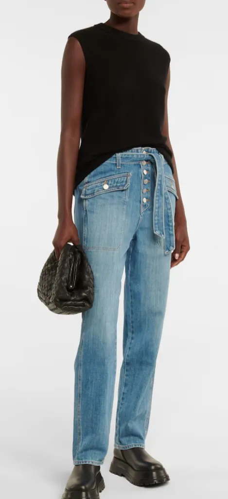 Veronica Beard Rinley High-Rise Cropped Jeans in Durango Wash Size 24 - Image 1