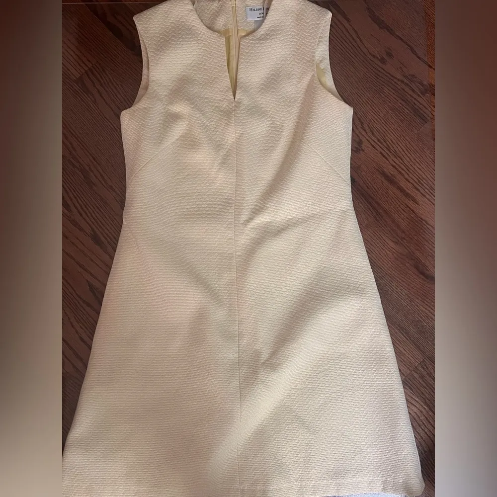 Helene Burman Yellow Dress – Elegant & Chic – Size Small White - Image 2