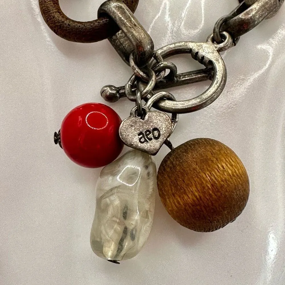 American Eagle Outfitters wood link charm bracelet - Image 9