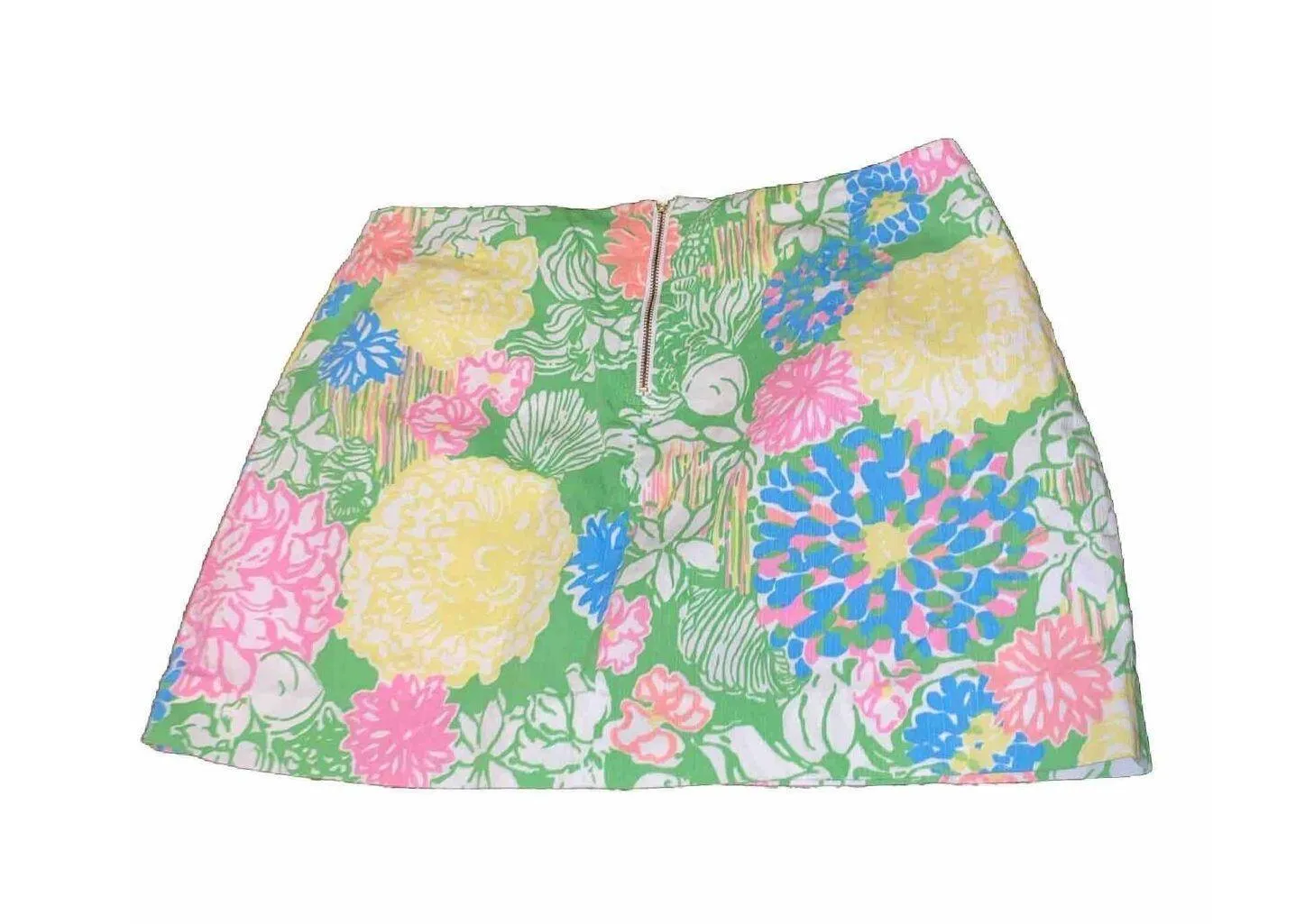 Lilly Pulitzer Jasmine Hibiscus Stroll SZ 6 Shorts Mini Skort Pink Yellow EUC - Image 2