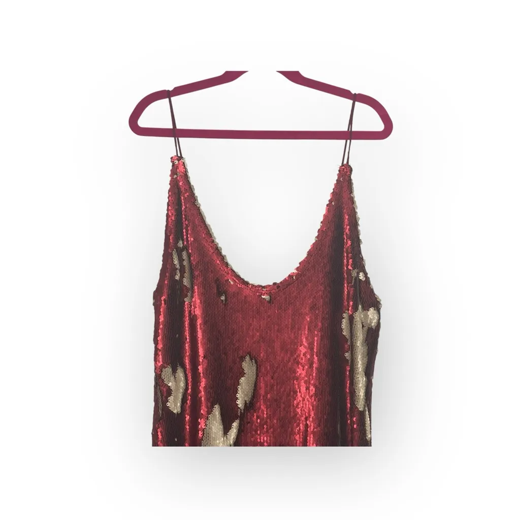 Free People ❤︎︎ Seeing Double Eyelash Lace Sequin Slip Dress ❤︎︎ Red Latte ❤︎︎ M - Image 8