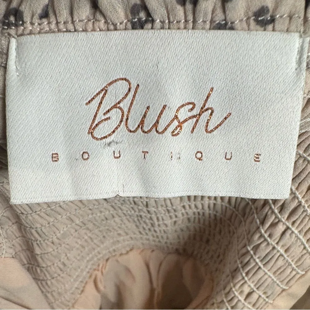 Boutique cheetah animal print ruffle babydoll romper size small - Image 5