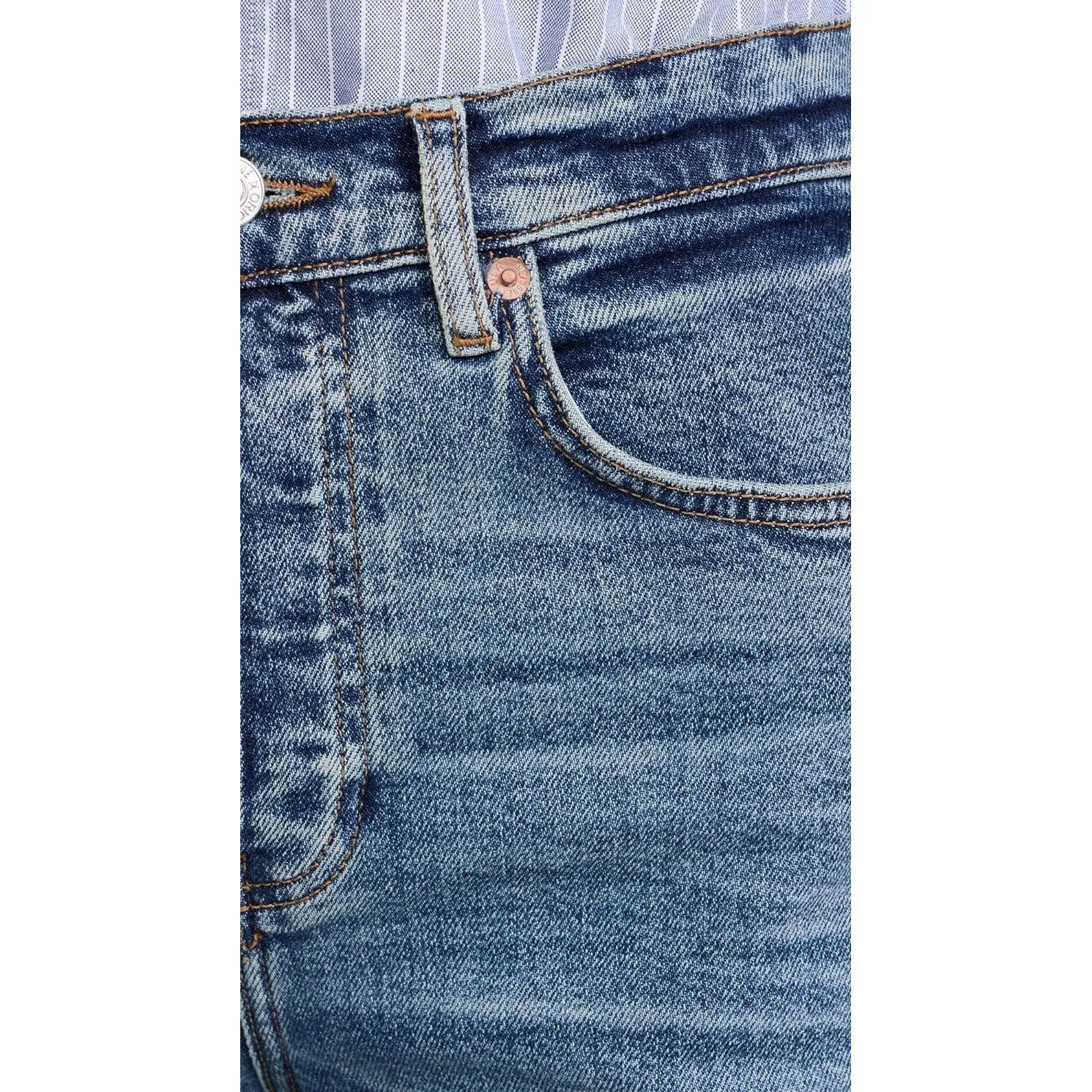 NWT RE/DONE High Rise Wide Leg Crop Jeans Crafted‎ Indigo Sz 30 $295 - Image 5