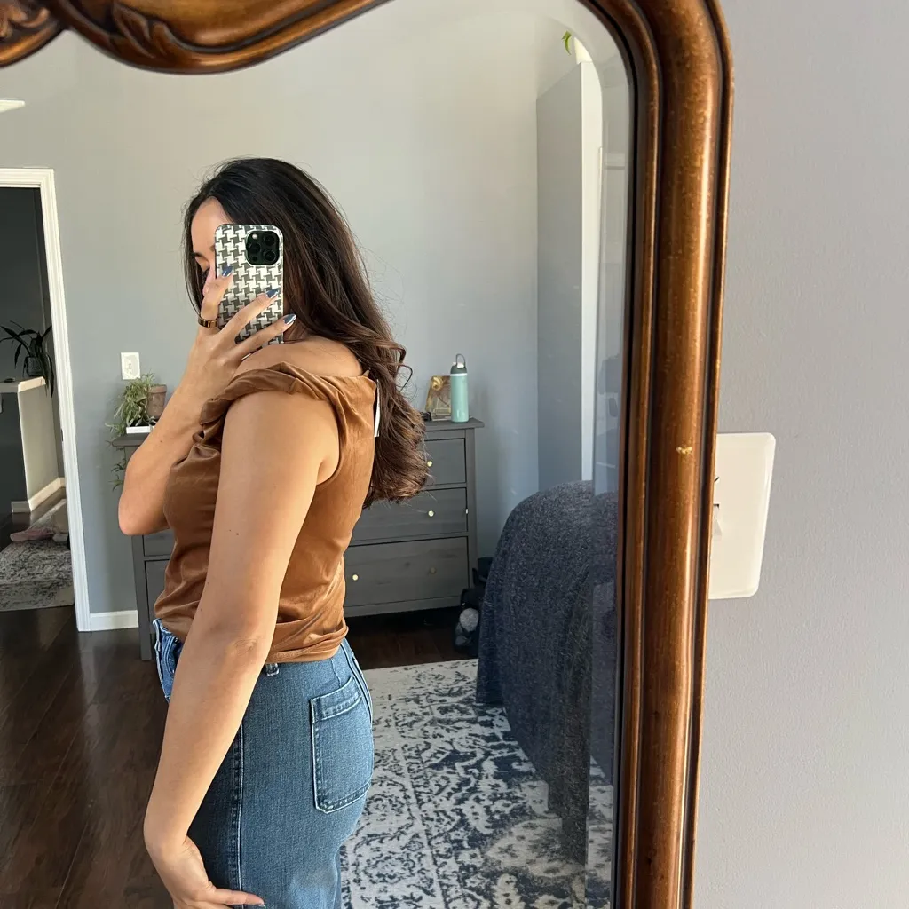 Bronze Velvet Blouse - Image 4