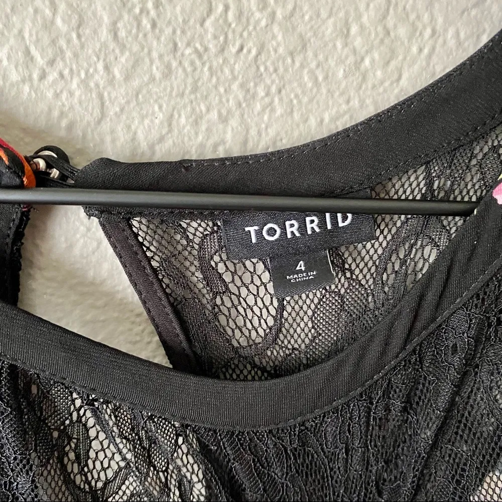 Torrid Lace Yoke Peplum Top - Image 5