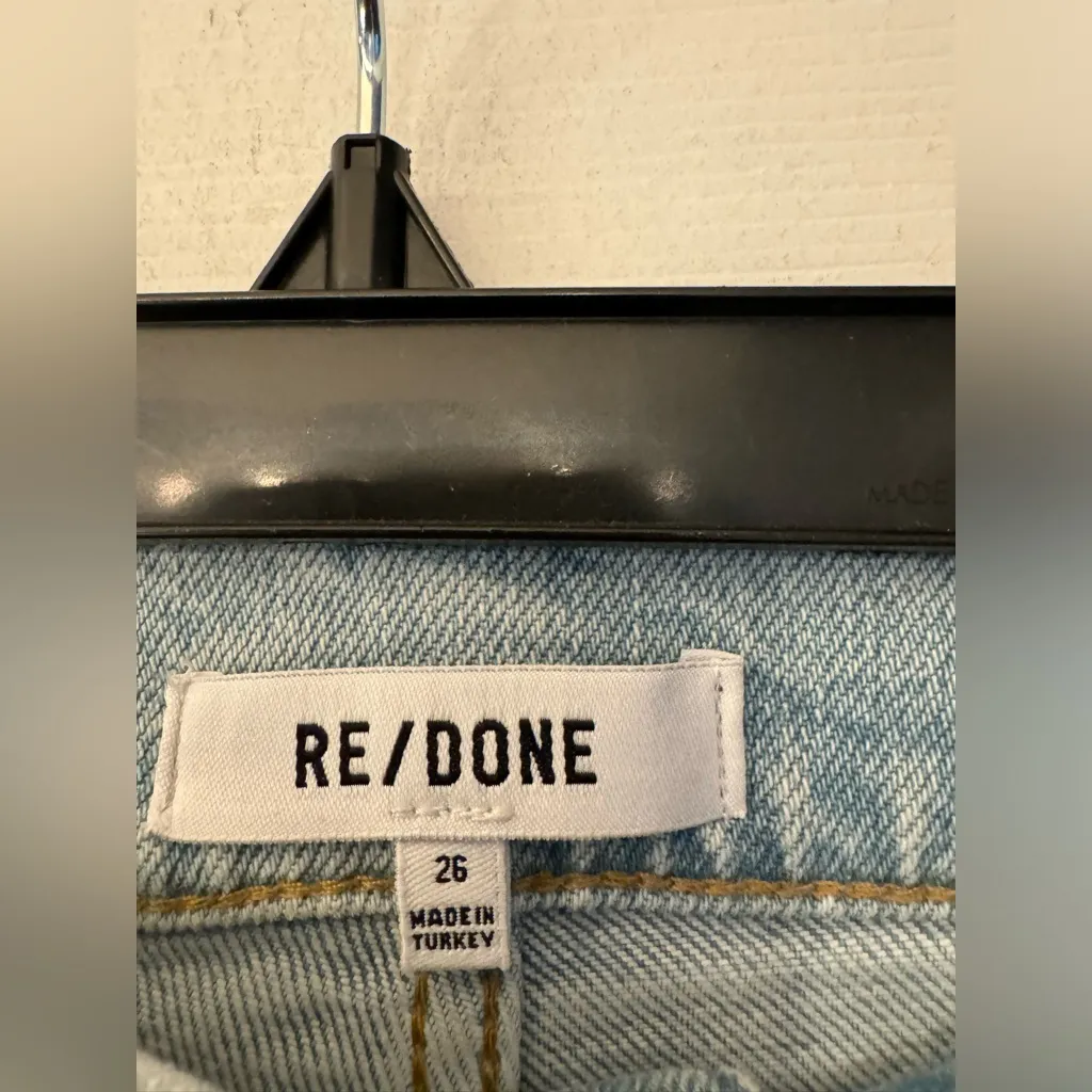 REDONE Women’s Blue Wash Comfort Stretch High Rise Ankle Crop Size 26 - Image 11