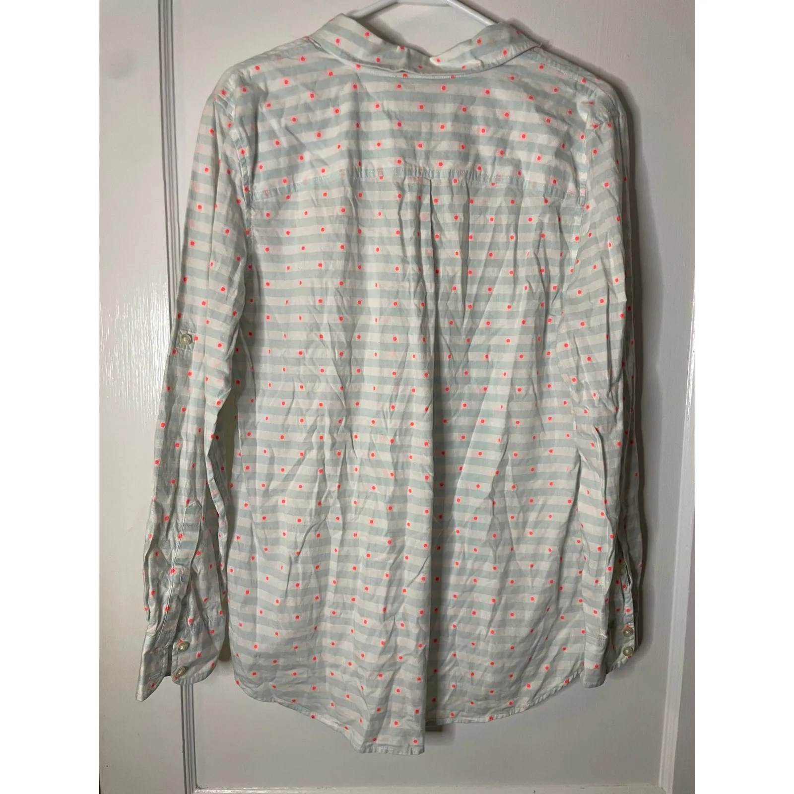 Vineyard Vines Women's Size 10 Striped Dot Long Sleeve Collared Shirt Tunic - Image 3