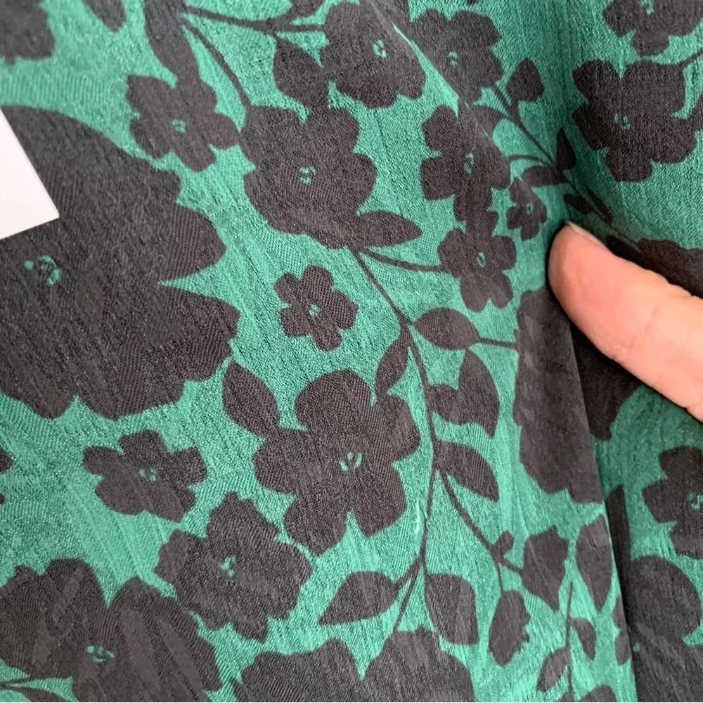 NWT NSR Long MIDI Dress Black And Evergreen Floral Print Strappy Small - Image 5