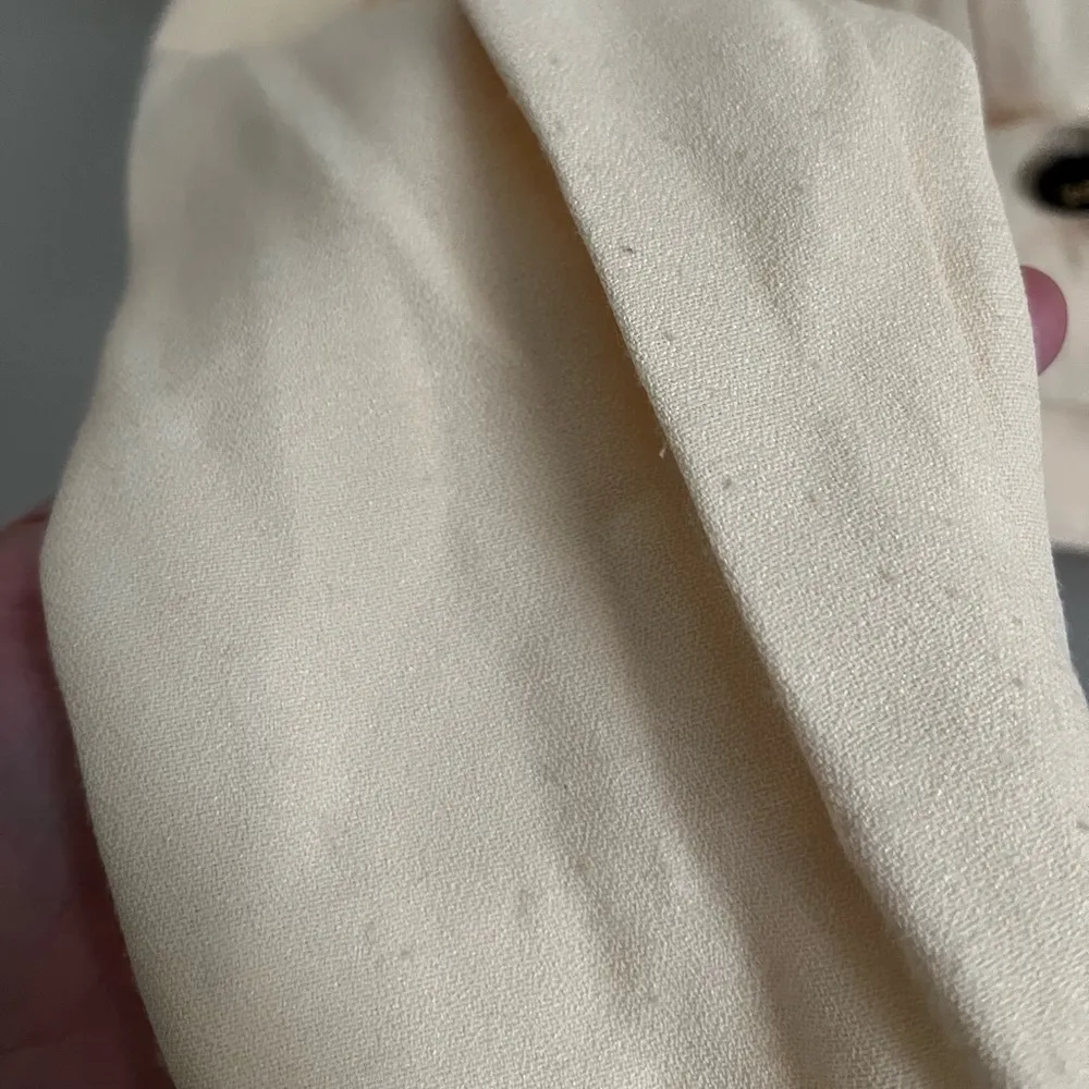 Vintage 90’s yellow collar button down cropped blazer jacket retro formal - Image 11