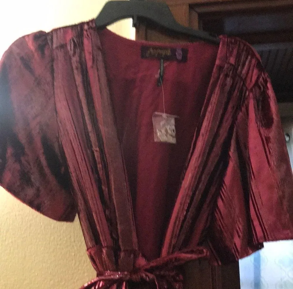 Free People Kara Velvet Wrap Metálica Striped 👗 - Image 5