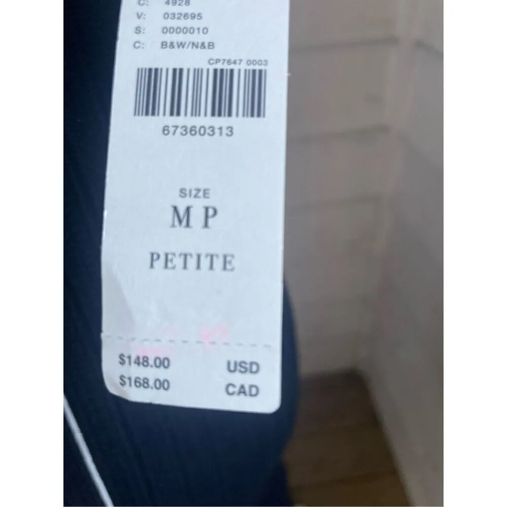 NWT Anthropologie Sleeveless Pointelle Sweater Dress Size MP Black & White Flare - Image 11