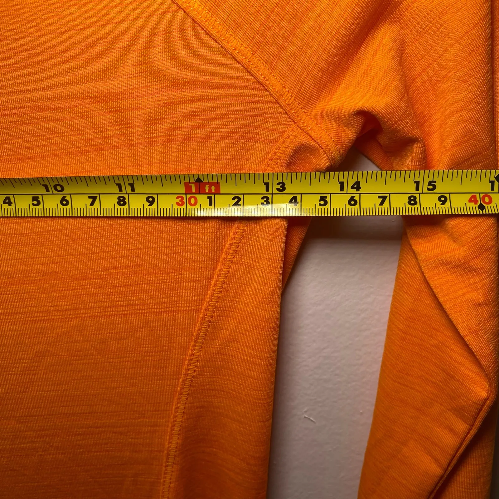 Athleta Bright Orange Long Sleeve Quarter Zip Running Top Women's size XXS - Image 9