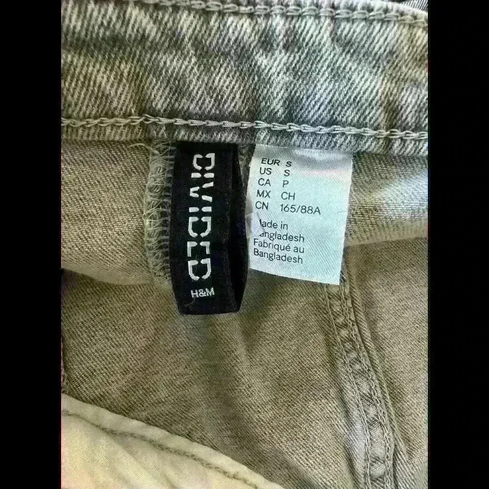 M denim cropped cargo bustier bralette top Size S - Image 6