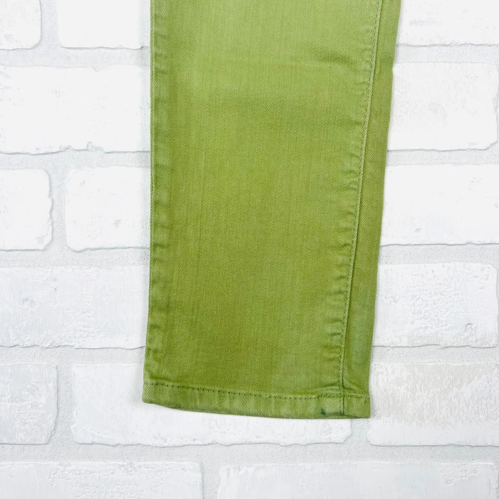 Arizona Jean Co Super Skinny Ombre Jeans Size 9 Ivory Green Stretch Cotton Blend - Image 3