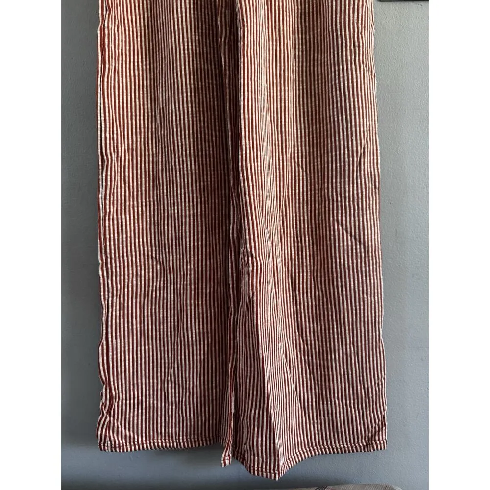 NWT ModCloth For The Bliss Of It Jumpsuit Orange White Striped Retro Size Medium - Image 6