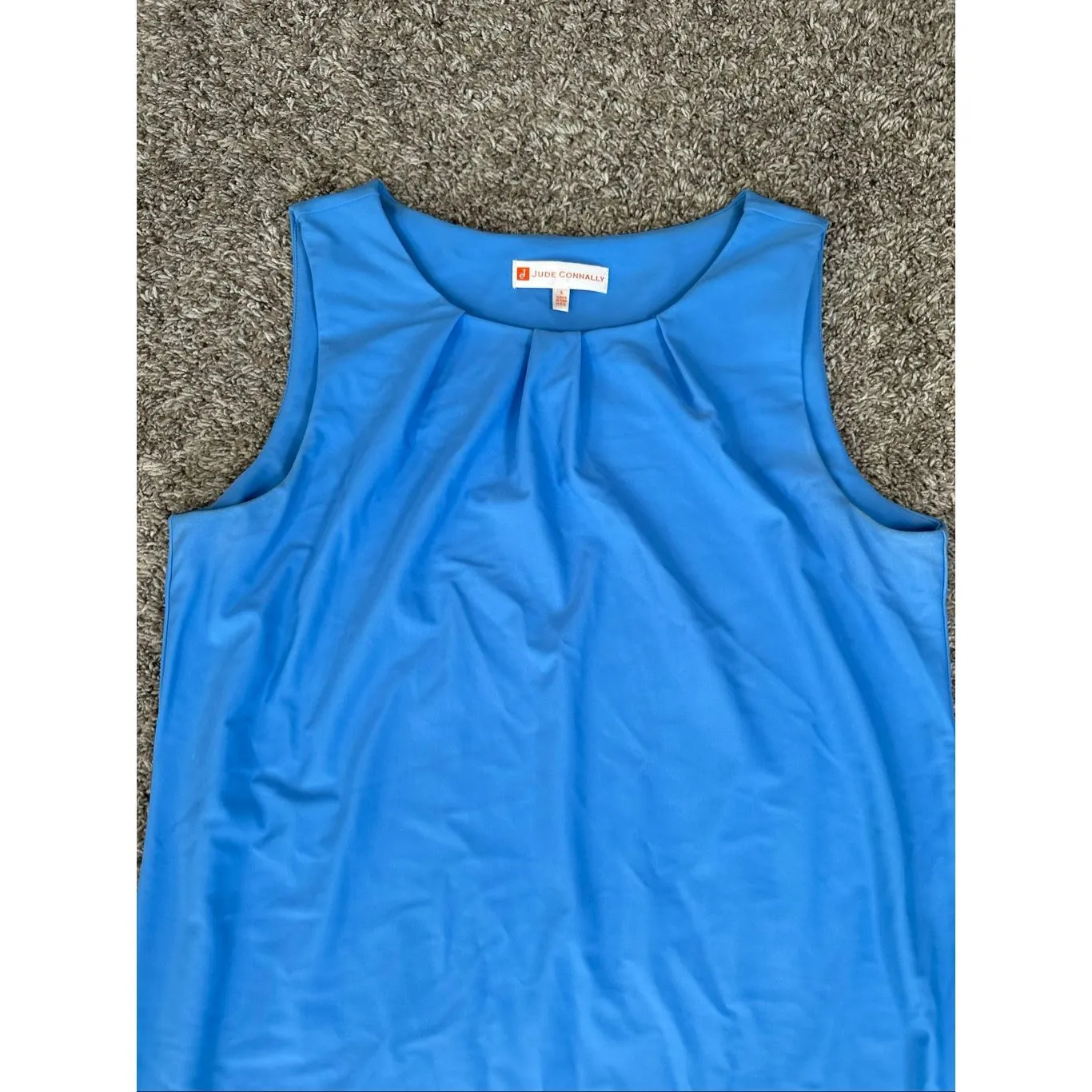 Jude Connally Pamela Blue/Navy Colorblock Sleeveless Mini Dress Size L Nylon Blue Size L - Image 7