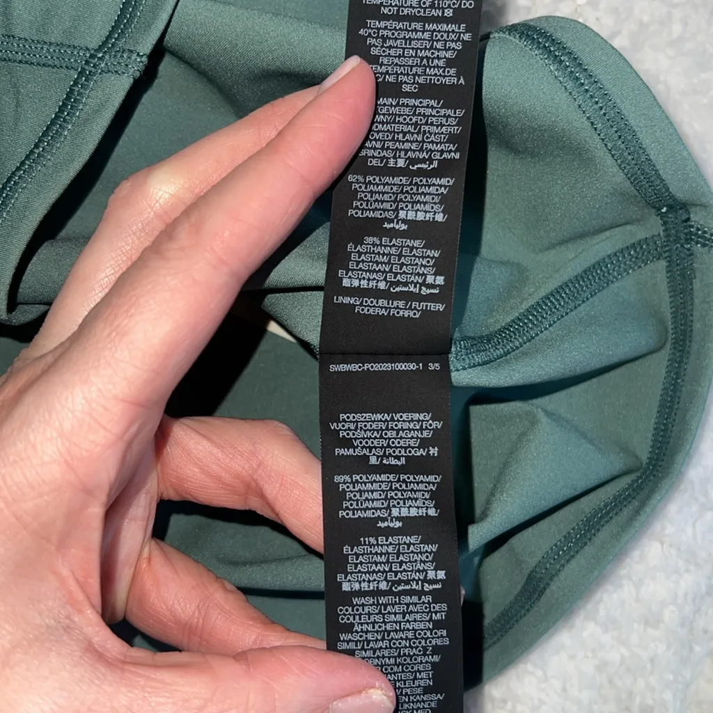 Sweaty Betty Power Illusion Workout Bra Tank Cool Forest Green Size M‎ NWT - Image 9