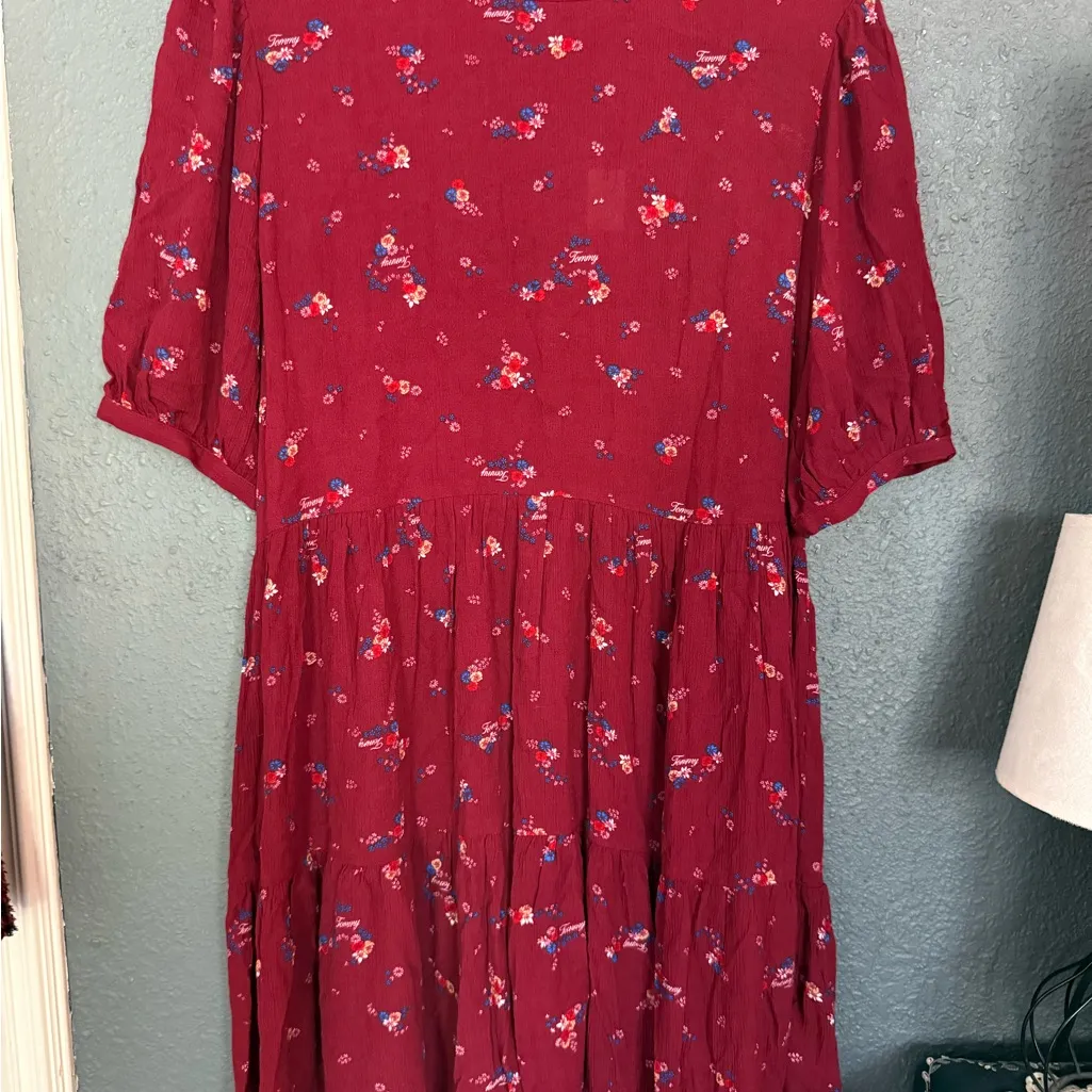 NWT Tommy Jeans Womens Floral-Print
Tiered A-Line Dress - Image 5